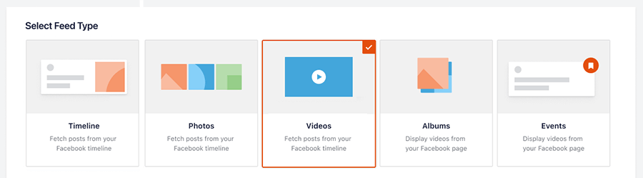 Select feed type video