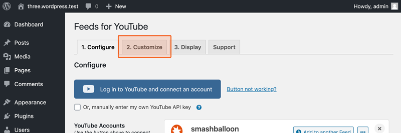 Navigieren Sie zur Registerkarte Anpassen