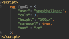 Esempio di impostazioni