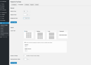 Feeds para o plugin YouTube WordPress - Personalizar 1