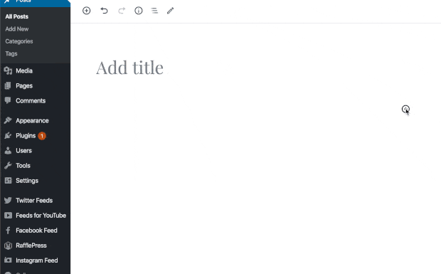 gutenbergブロックエディタフィード