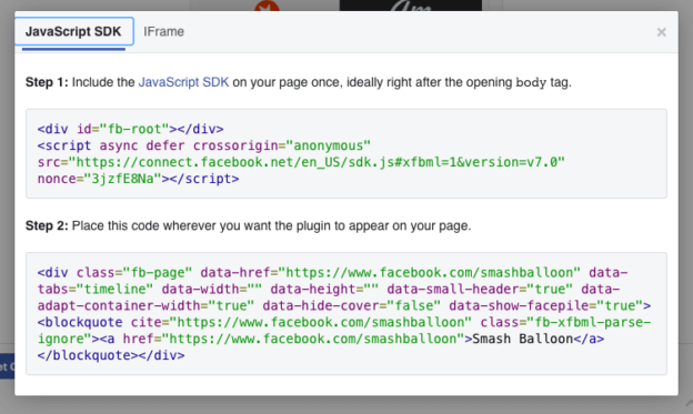 horizontaler facebook-feed wordpress