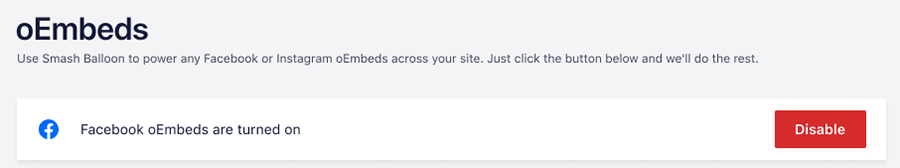 oEmbeds setting when enabled