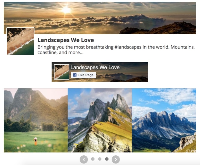 facebook carousel on wordpress