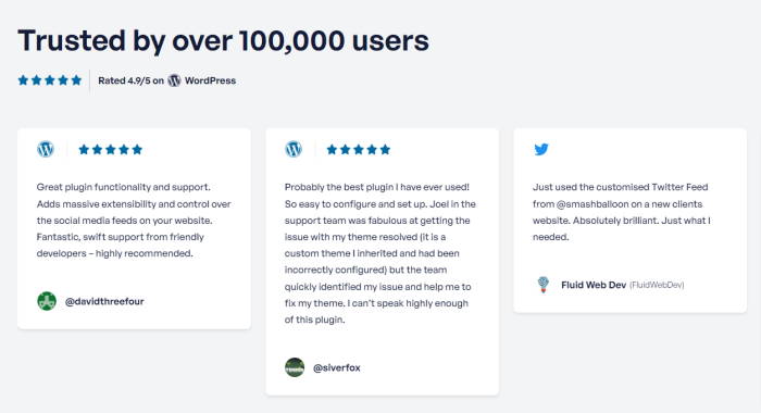 recensioni twitter feed pro