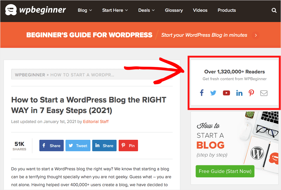 widget de redes sociais ícones wordpress