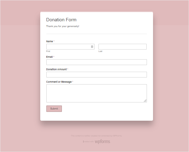 wpforms revisione delle pagine di destinazione