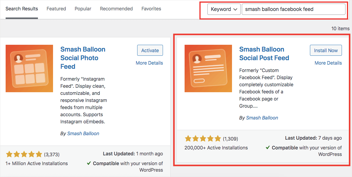 smash balloon custom facebook feed free