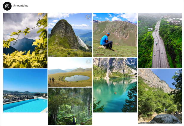 layout de feed de alvenaria para feed de instagram divi