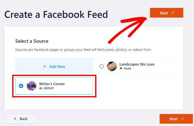Crear un feed de un grupo de Facebook