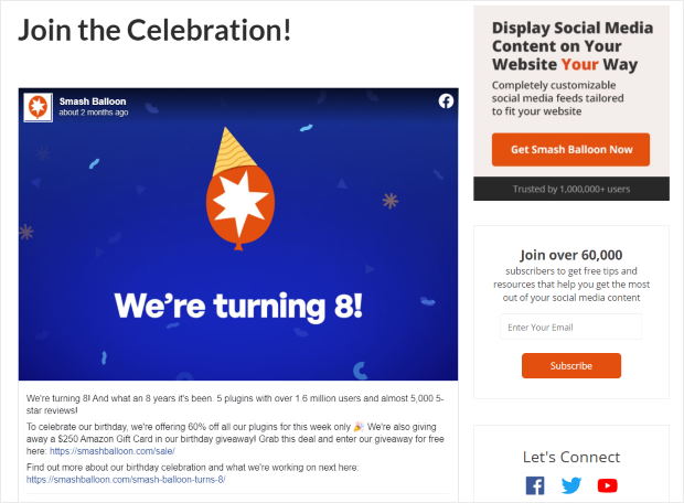 incorporare il vostro giveaway per raggiungere più persone