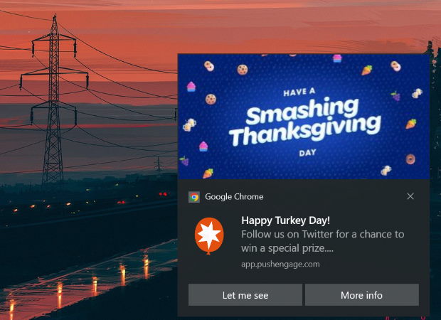 esempio di notifica push