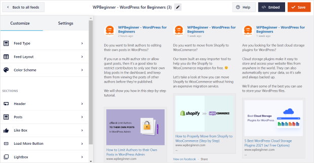 facebook live feed editor