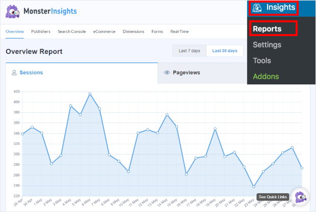controllare i rapporti di analisi