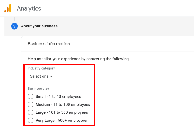 inserire le informazioni sulla propria attività