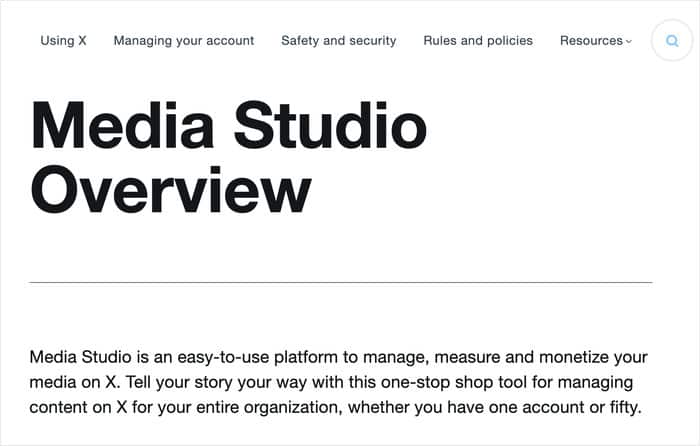 x media studio homepage