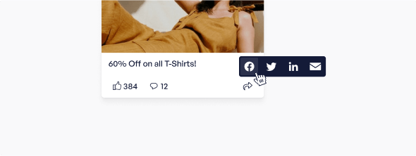 Easy share option to boost reach
