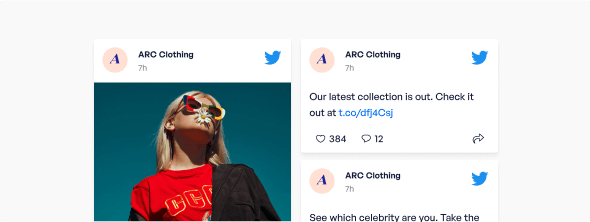 Display content from Twitter