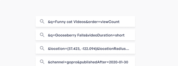 Feeds für YouTube-Suchanfragen