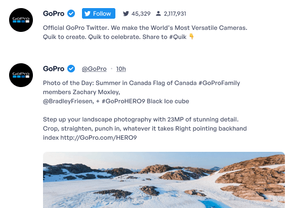 Sehen Sie den Feed in Aktion