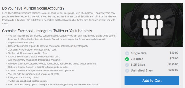 combined streams pricing options