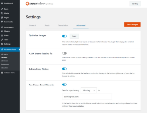 Paramètres du plugin