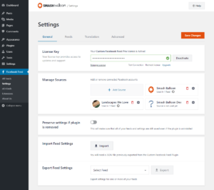 Paramètres du plugin