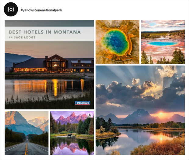 ハイライトレイアウト・インスタグラムのハッシュタグフィード