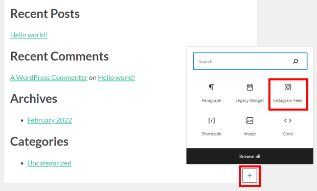 インスタグラム・ウィジェットを埋め込む
