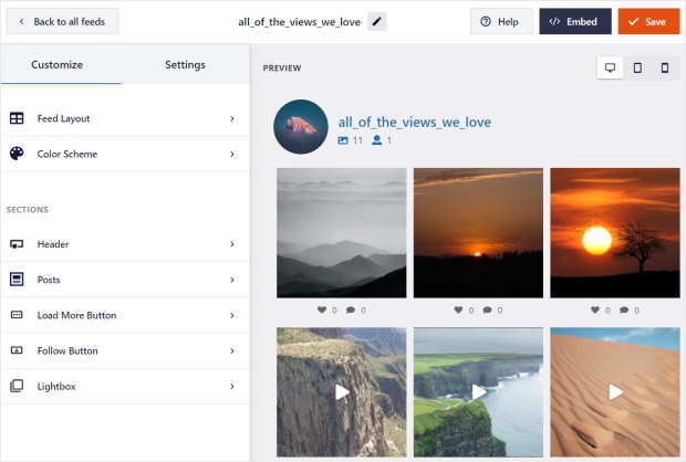 editor de feed ao vivo para criar o seu feed do instagram profissional