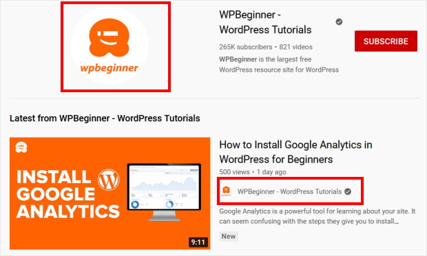 icono de canal youtube