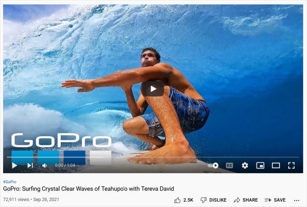 ejemplo de promoción de gopro