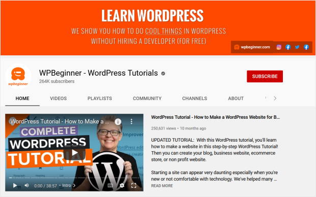 optimizar el perfil del canal de youtube