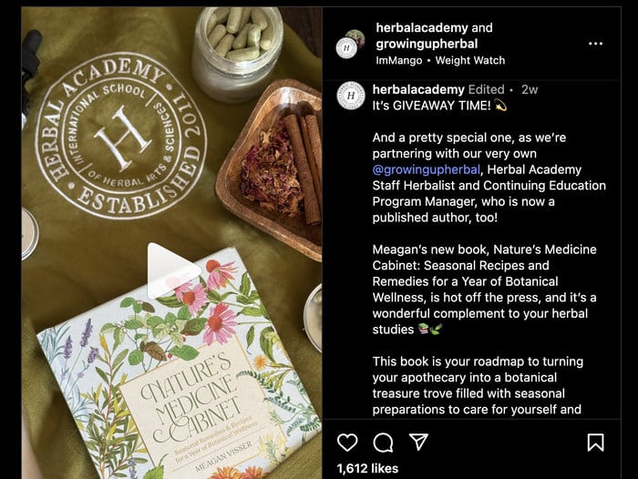 instagram giveaway example