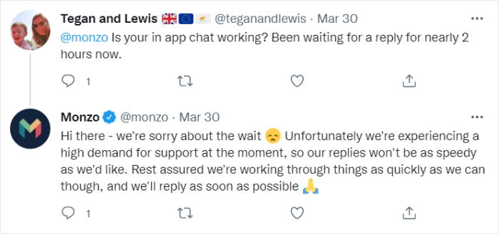exemplo de resposta de apoio ao cliente