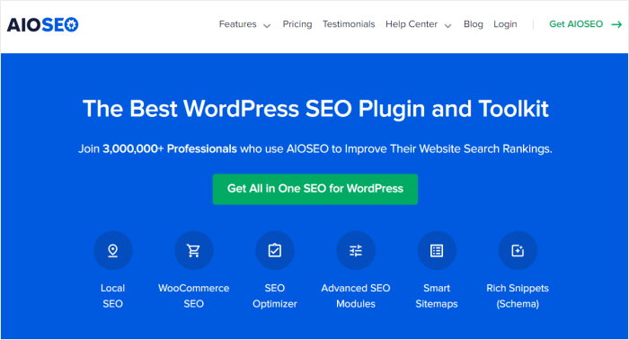 aioseo plugin homepage