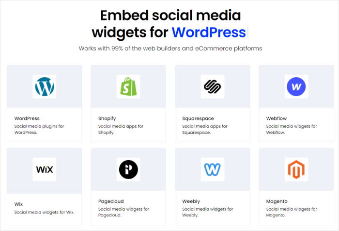 supported platforms embedsocial