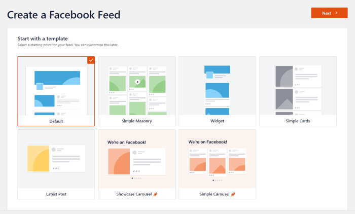 facebook feed templates