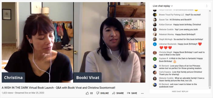 virtuelle Buchvorstellung auf youtube