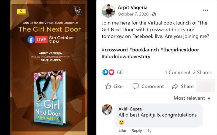 facebook live buchvorstellung beispiel