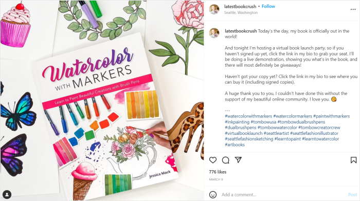 Beispiel visuelles Plakat Buchvorstellung