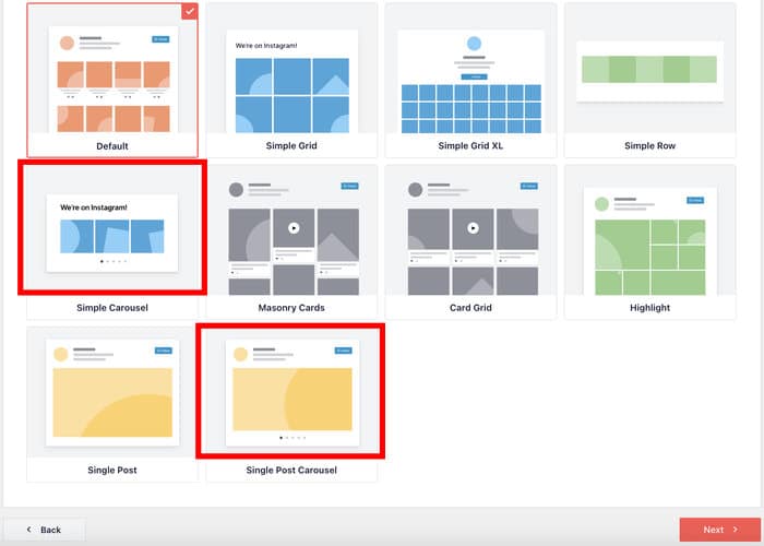 Karussellvorlagen für Instagram Feed Pro