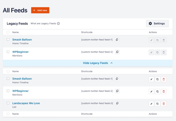 all feeds page twitter feeds pro