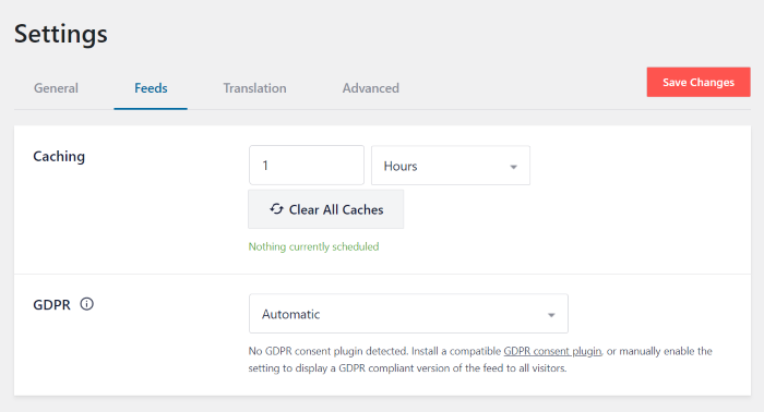 twitter plugin settings