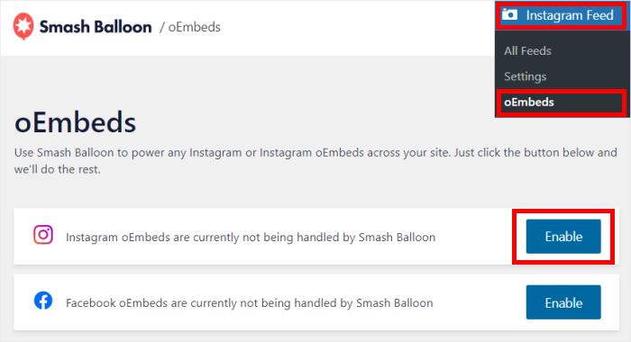 activar oembed instagram