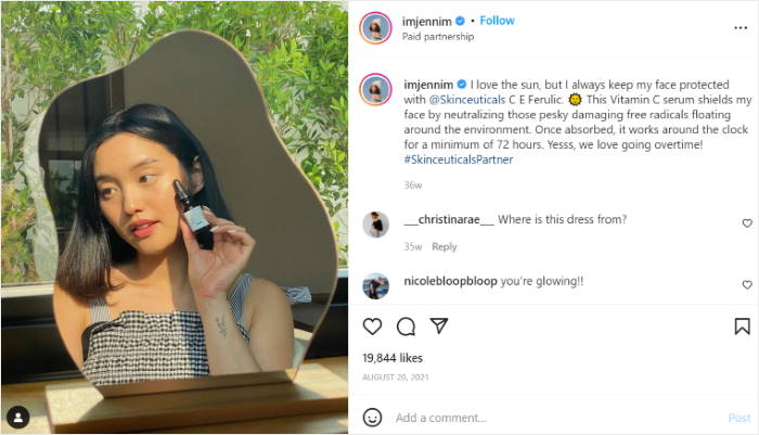 exemplo de marketing de influência nas redes sociais