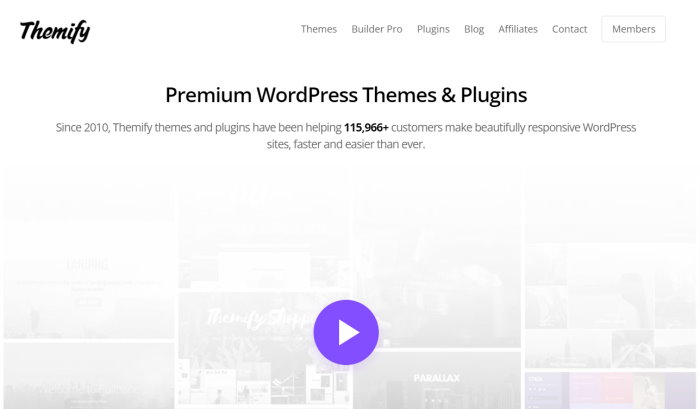 themify page builder für wordpress