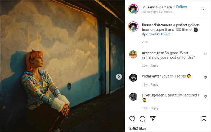 video instagram con una migliore illuminazione
