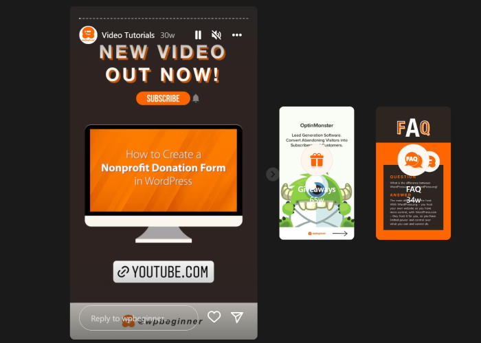 storie di instagram wpbeginner