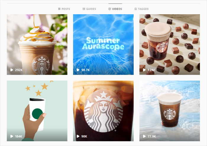 esempio di video instagram